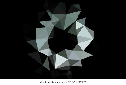 Dark Black vector blurry hexagon template. Brand new colored illustration in blurry style with gradient. The polygonal design can be used for your web site.