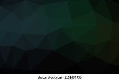 Dark Black vector blurry hexagon pattern. Colorful illustration in abstract style with gradient. The best triangular design for your business.