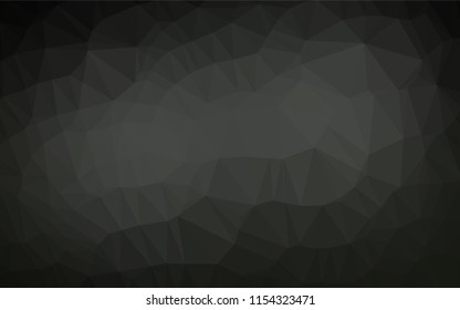 Dark Black vector blurry hexagon texture. A sample with polygonal shapes. A completely new template for your business design.