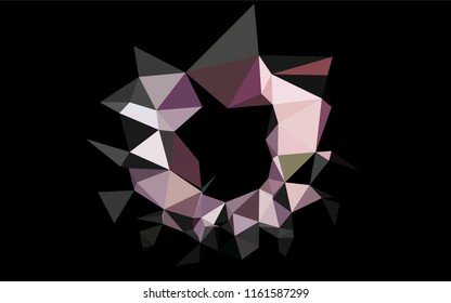 Dark Black vector blurry hexagon pattern. Colorful illustration in abstract style with gradient. The template can be used as a background for cell phones.