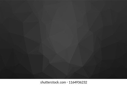 Dark Black vector blurry hexagon template. Colorful illustration in abstract style with gradient. The completely new template can be used for your brand book.