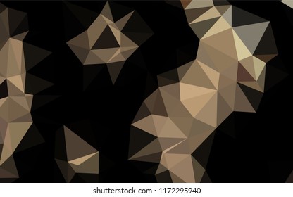 Dark Black vector blurry hexagon pattern. Shining illustration, which consist of triangles. The polygonal design can be used for your web site.