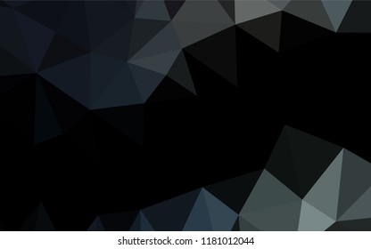 Dark Black vector blurry hexagon texture. A vague abstract illustration with gradient. The template can be used as a background for cell phones.