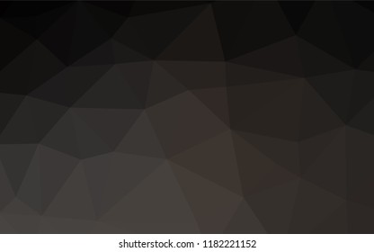 Dark Black vector blurry hexagon template. Shining illustration, which consist of triangles. The completely new template can be used for your brand book.