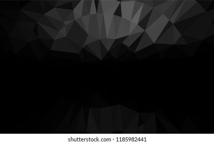 Dark Black vector blurry hexagon template. Creative illustration in halftone style with gradient. A completely new template for your business design.