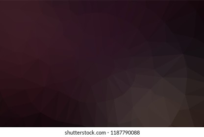 Dark Black vector blurry hexagon template. Shining illustration, which consist of triangles. The polygonal design can be used for your web site.