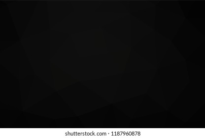 Dark Black vector blurry hexagon template. Colorful illustration in abstract style with gradient. Brand new style for your business design.
