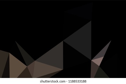 Dark Black vector blurry hexagon pattern. Glitter abstract illustration with an elegant design. The best triangular design for your business.