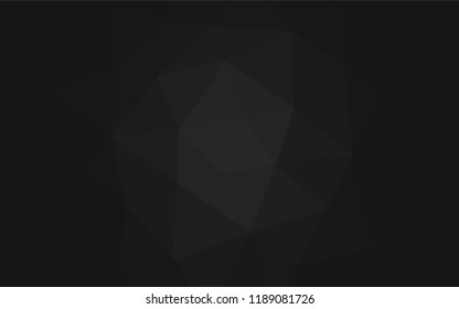 Dark Black vector blurry hexagon texture. A sample with polygonal shapes. Brand new design for your business.