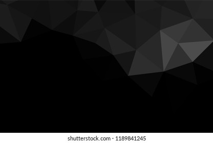 Dark Black vector blurry hexagon pattern. Creative illustration in halftone style with gradient. A completely new design for your business.