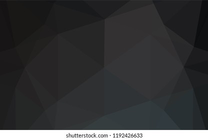 Dark Black vector blurry hexagon template. A sample with polygonal shapes. A new texture for your design.
