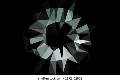 Dark Black vector blurry hexagon template. A sample with polygonal shapes. The polygonal design can be used for your web site.