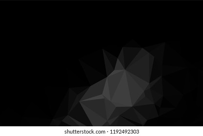 Dark Black vector blurry hexagon template. Modern geometrical abstract illustration with gradient. A completely new design for your business.