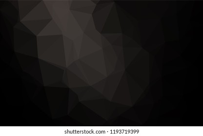 Dark Black vector blurry hexagon template. Modern geometrical abstract illustration with gradient. A new texture for your design.
