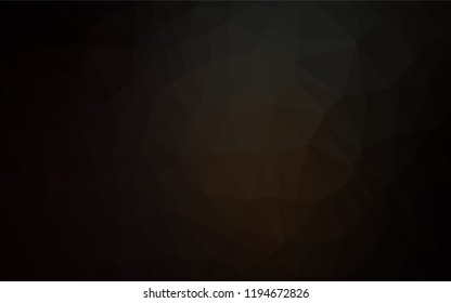 Dark Black vector blurry hexagon texture. Geometric illustration in Origami style with gradient.  The polygonal design can be used for your web site.