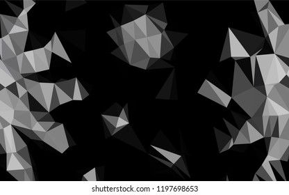 Dark Black vector blurry hexagon pattern. Shining colored illustration in a Brand new style. A new texture for your design.