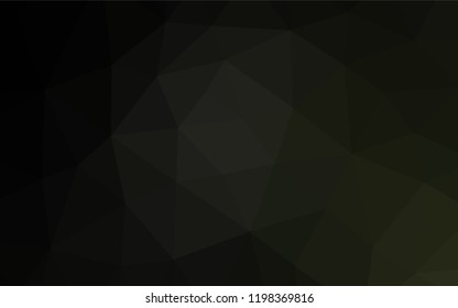 Dark Black vector blurry hexagon pattern. Modern geometrical abstract illustration with gradient. Triangular pattern for your business design.