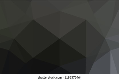 Dark Black vector blurry hexagon texture. Shining illustration, which consist of triangles. A completely new design for your business.