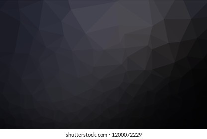 Dark Black vector blurry hexagon pattern. A completely new color illustration in a vague style. The textured pattern can be used for background.