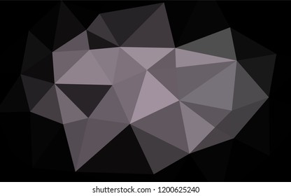 Dark Black vector blurry hexagon template. Shining illustration, which consist of triangles. The template can be used as a background for cell phones.