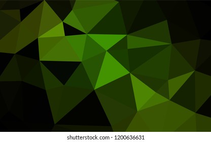 Dark Black vector blurry hexagon template. An elegant bright illustration with gradient. The textured pattern can be used for background.