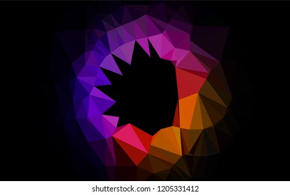 Dark Black vector blurry hexagon pattern. Modern geometrical abstract illustration with gradient. A new texture for your design.