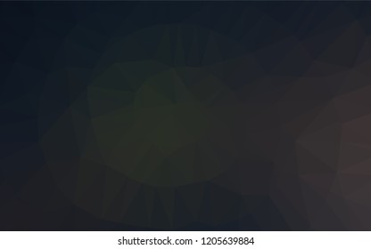 Dark Black vector blurry hexagon pattern. Creative geometric illustration in Origami style with gradient. The best triangular design for your business.