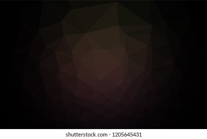 Dark Black vector blurry hexagon texture. Triangular geometric sample with gradient.  Brand new design for your business.