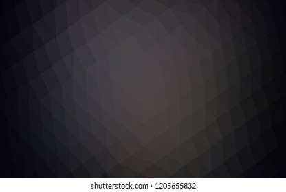 Dark Black vector blurry hexagon pattern. A completely new color illustration in a vague style. The polygonal design can be used for your web site.