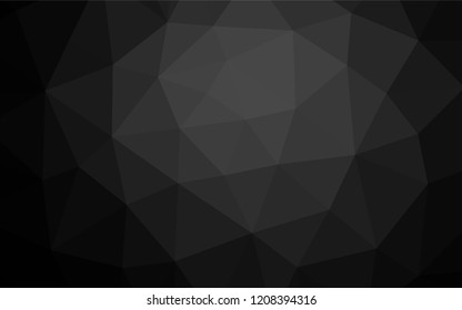 Dark Black vector blurry hexagon template. Shining colored illustration in a Brand new style. The best triangular design for your business.