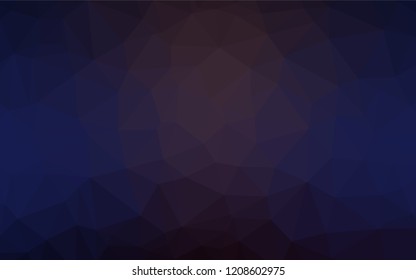 Dark Black vector blurry hexagon pattern. Shining colored illustration in a Brand new style. Triangular pattern for your business design.