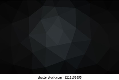 Dark Black vector blurry hexagon pattern. A vague abstract illustration with gradient. A completely new design for your business.