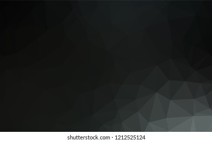 Dark Black vector blurry hexagon template. An elegant bright illustration with gradient. The elegant pattern can be used as part of a brand book.