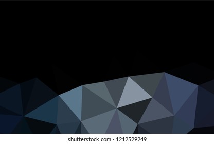 Dark Black vector blurry hexagon pattern. Shining colored illustration in a Brand new style. The polygonal design can be used for your web site.
