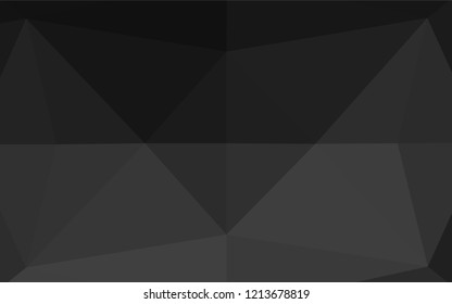 Dark Black vector blurry hexagon pattern. Creative illustration in halftone style with gradient. The textured pattern can be used for background.