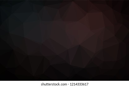 Dark Black vector blurry hexagon pattern. Shining illustration, which consist of triangles. A completely new template for your business design.