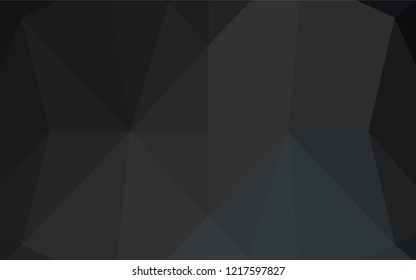 Dark Black vector blurry hexagon pattern. Glitter abstract illustration with an elegant design. The best triangular design for your business.