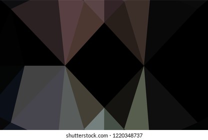 Dark Black vector blurry hexagon pattern. Colorful abstract illustration with gradient. Triangular pattern for your business design.