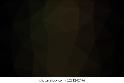 Dark Black vector blurry hexagon pattern. Shining illustration, which consist of triangles. The textured pattern can be used for background.