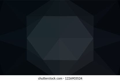Dark Black vector blurry hexagon template. Modern geometrical abstract illustration with gradient. The completely new template can be used for your brand book.