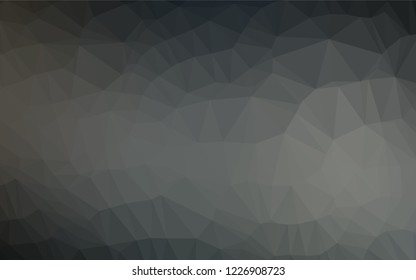 Dark Black vector blurry hexagon pattern. Shining colored illustration in a Brand new style. A new texture for your design.