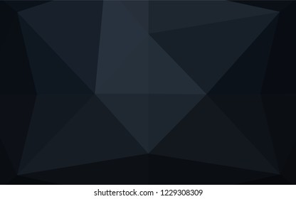 Dark Black vector blurry hexagon template. Shining illustration, which consist of triangles. A completely new template for your business design.