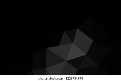 Dark Black vector blurry hexagon template. Shining illustration, which consist of triangles. A new texture for your design.