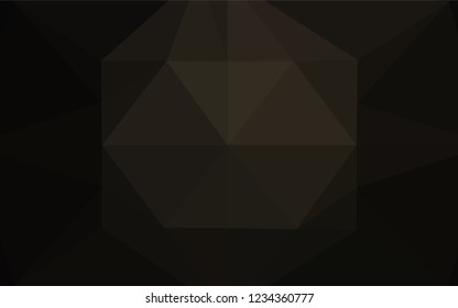 Dark Black vector blurry hexagon texture. Shining illustration, which consist of triangles. The template can be used as a background for cell phones.