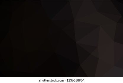 Dark Black vector blurry hexagon template. A completely new color illustration in a vague style. Triangular pattern for your business design.