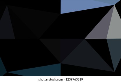 Dark Black vector blurry hexagon pattern. Brand new colored illustration in blurry style with gradient. Brand new design for your business.