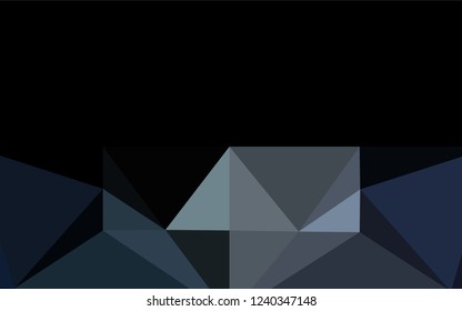 Dark Black vector blurry hexagon pattern. Creative illustration in halftone style with gradient. The completely new template can be used for your brand book.
