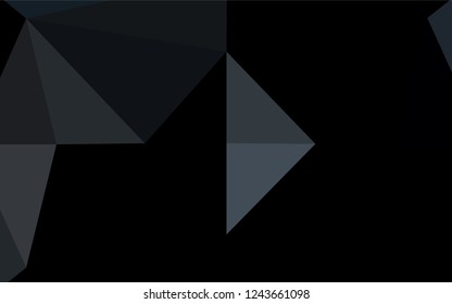 Dark Black vector blurry hexagon pattern. A completely new color illustration in a vague style. The best triangular design for your business.