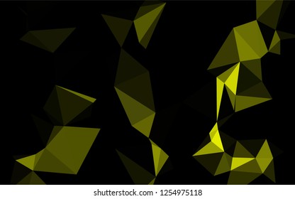 Dark Black vector blurry hexagon pattern. Modern geometrical abstract illustration with gradient. Triangular pattern for your business design.