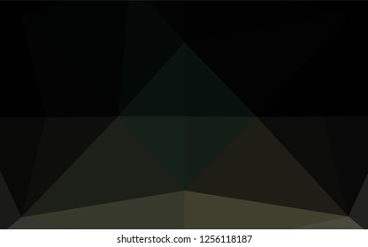 Dark Black vector blurry hexagon texture. Shining colored illustration in a Brand new style. The best triangular design for your business.